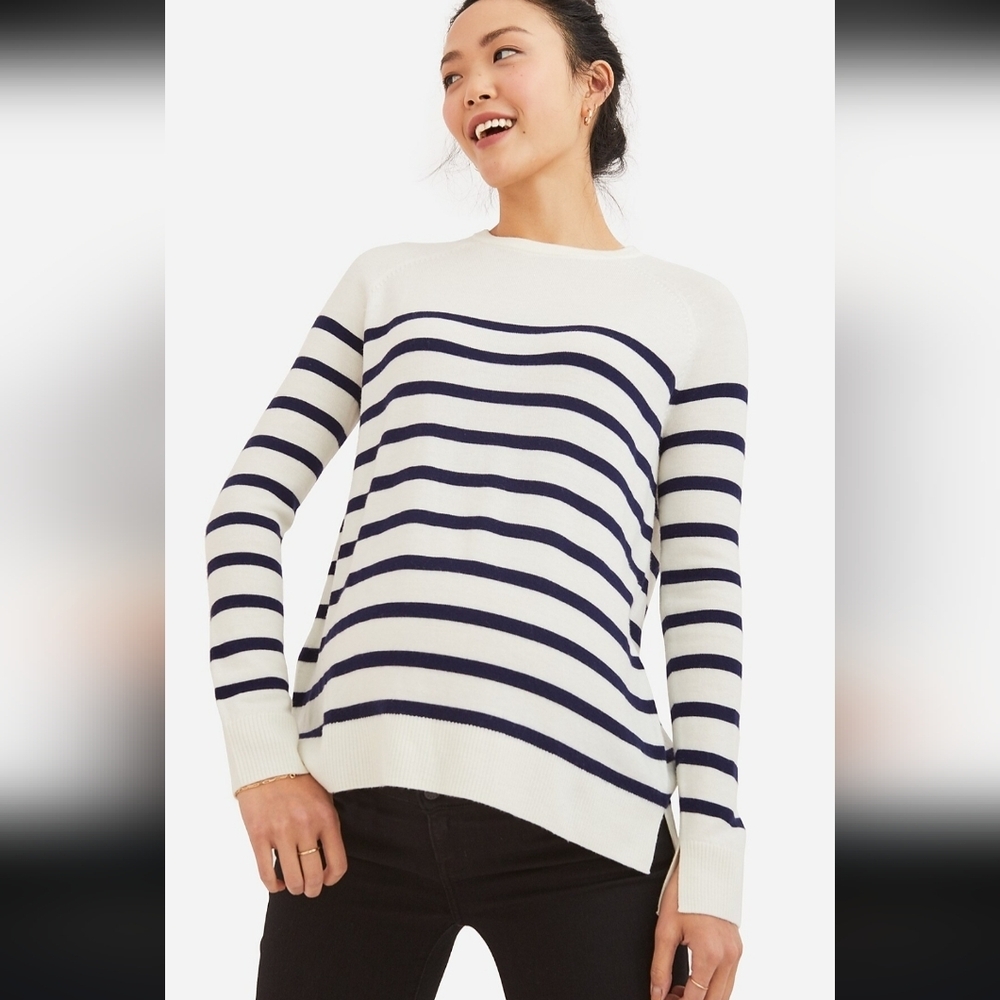 Hatch 100% Merino Wool Striped Sweater